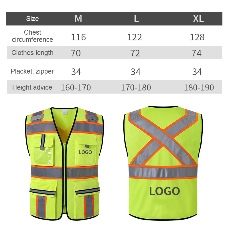 Wear Clothes Reflective Work Clothes For Men Chaleco De Seguridad Industrial Construction Reflective Safety Clothing Vest