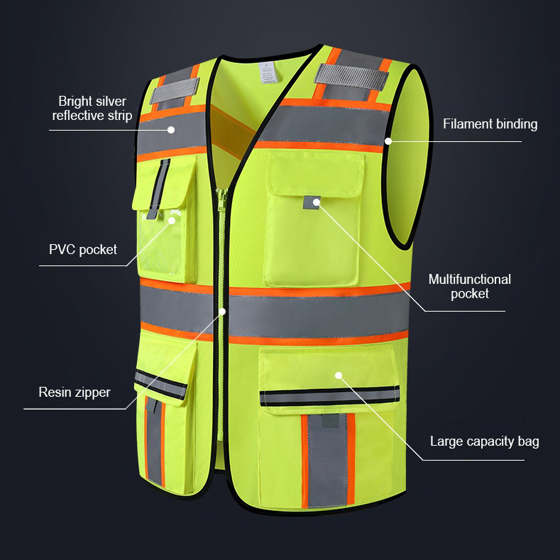 Wear Clothes Reflective Work Clothes For Men Chaleco De Seguridad Industrial Construction Reflective Safety Clothing Vest