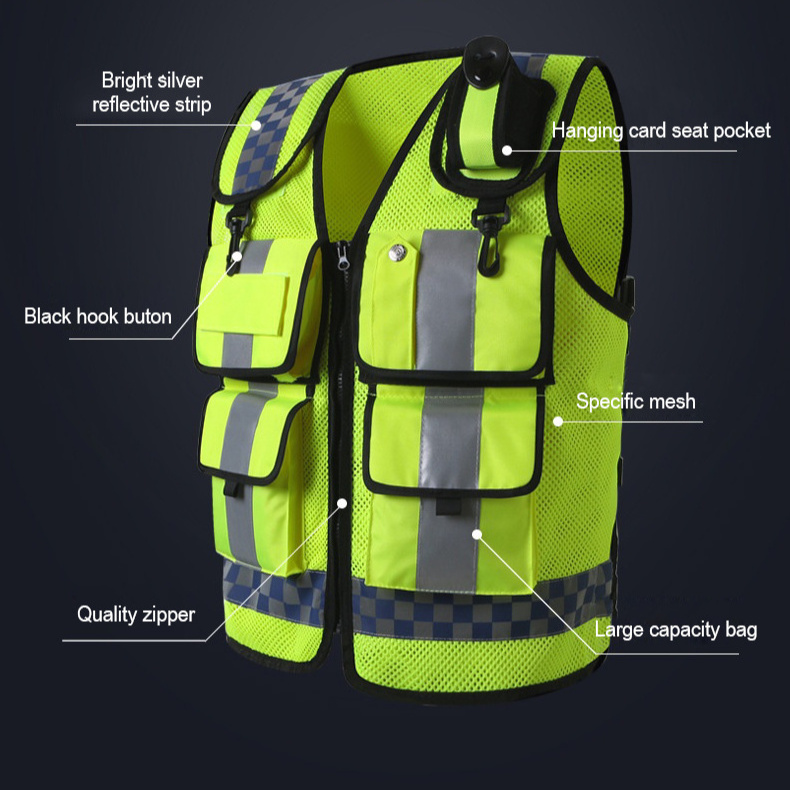 Chalecos De Seguridad Industrial Construction High Visibility Reflective Clothes Security Vest Gilet De Securite Safety Vest