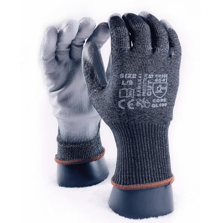 Wholesale Touchscreen Pu Soft Coated Protective Work Gloves Cut Resistant Guantes De Trabajo Industrial Safety Gloves