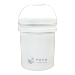 28 Liter PP white plastic bucket with tear strip lid for Wood Wax Oil