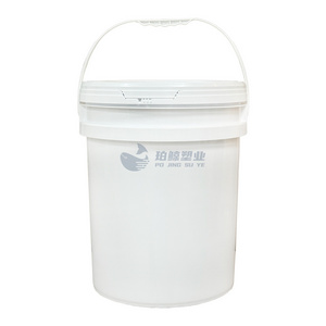 28 Liter PP white plastic bucket with tear strip lid for Shoe Adhesive