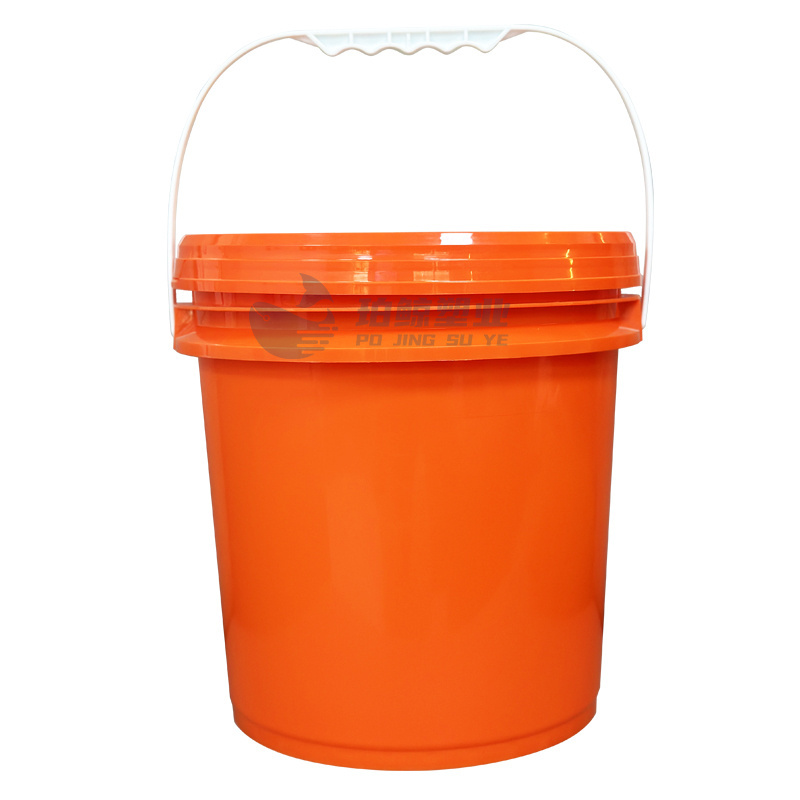 15L PP white plastic Bucket with tear strip for storage