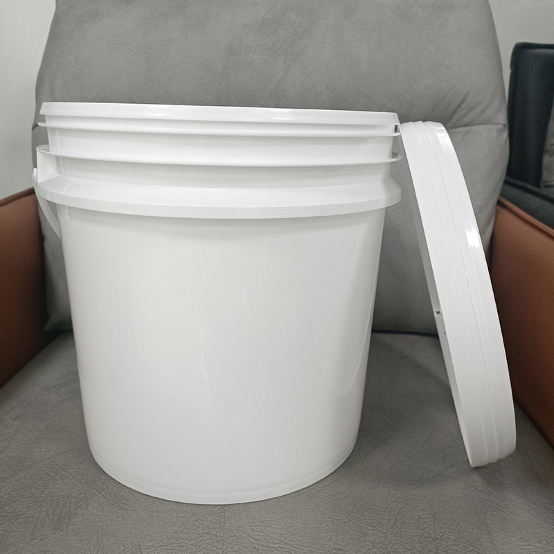 15L PP white plastic Bucket with tear strip for storage