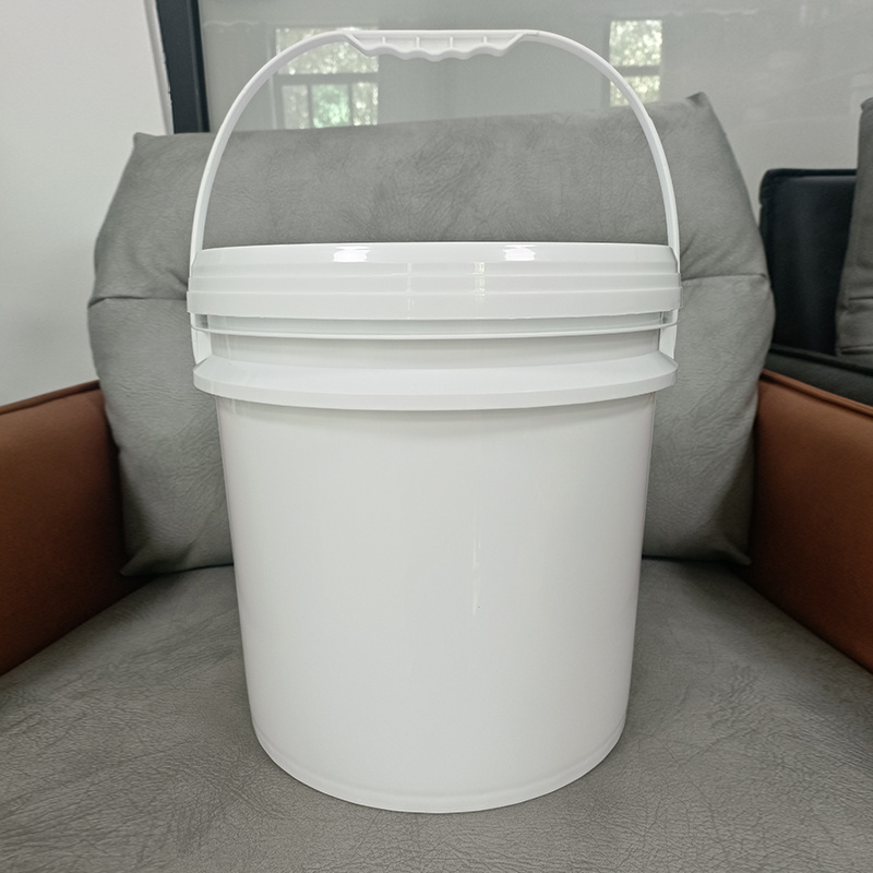 15L PP white plastic Bucket with tear strip for storage