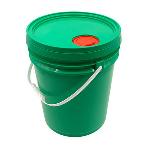 20L Plastic Buckets with liquid drain Custom Logo and Color large round plastic pails with lid handles plastic bucket