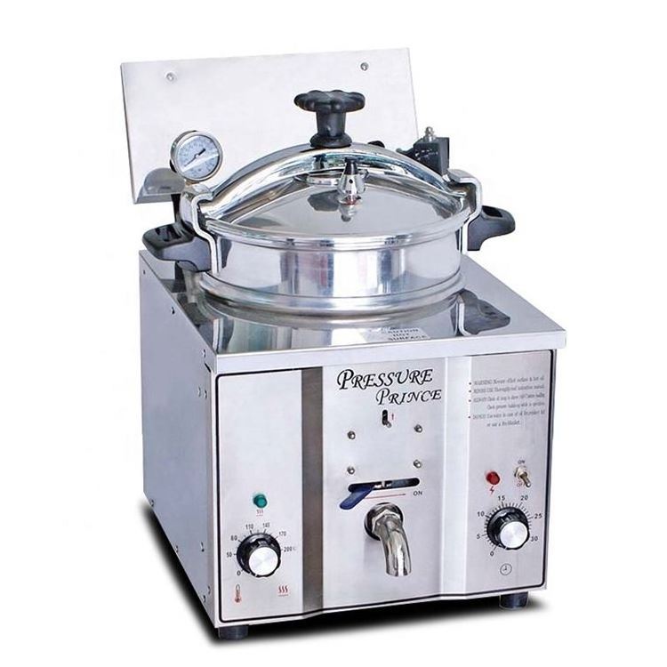 Electric Industrial Commercial Stainless Steel 16L Deep Fryer Used Chicken Pressure Fryer for Restaurant Use