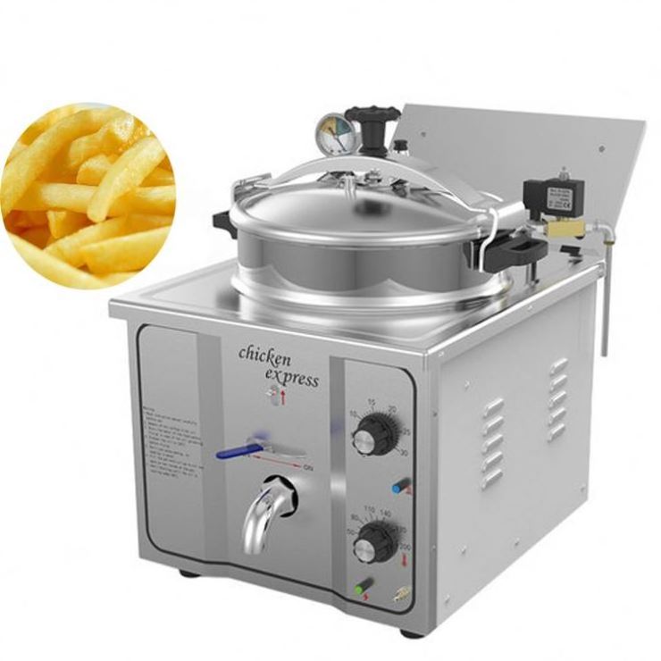 Electric Chicken Fryer Machine 16L Table Top Pressure Broasted Deep Fryer Used for Home & Restaurant Use Core Motor Component