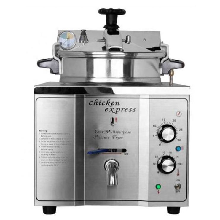 Electric Industrial Commercial Stainless Steel 16L Deep Fryer Used Chicken Pressure Fryer for Restaurant Use