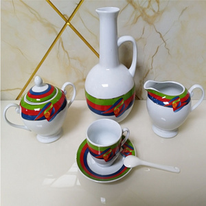 Eritrean coffee set with traditional design for coffe ceremony 22pcs