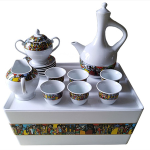 2022 hot sale ethiopian coffee set with rekebot saba arts for ceremony