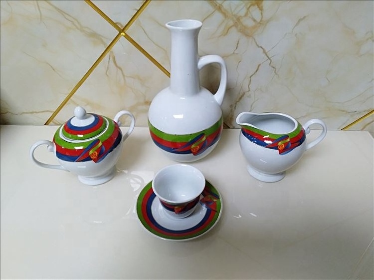 Eritrean coffee set with traditional design for coffe ceremony 22pcs