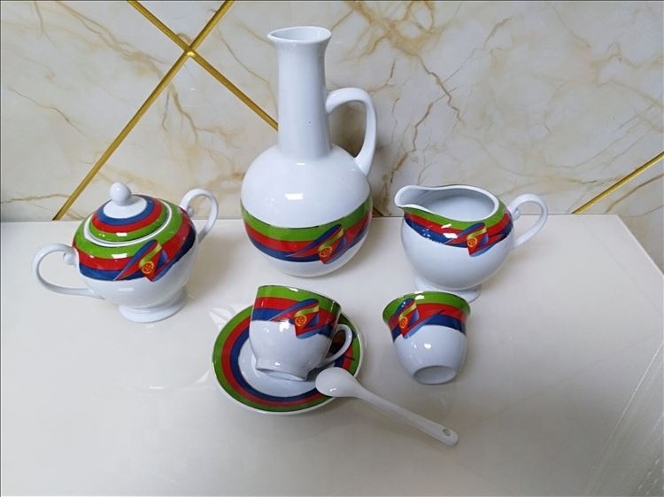 Eritrean coffee set with traditional design for coffe ceremony 22pcs