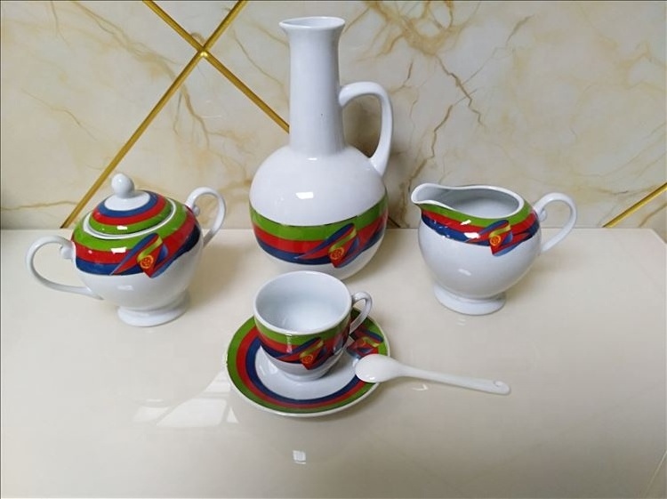 Eritrean coffee set with traditional design for coffe ceremony 22pcs