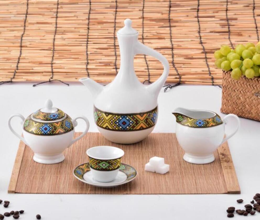 17 piece coffee set for Ethiopian Traditional ceremony with special design