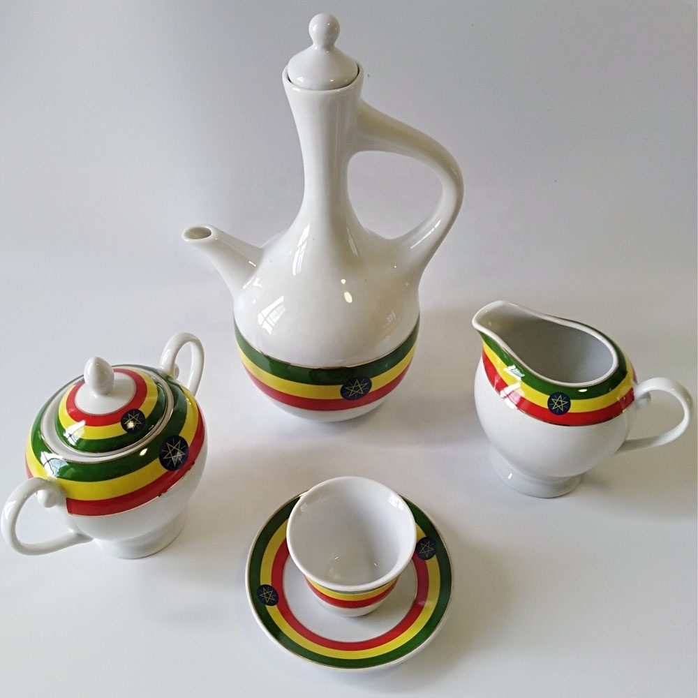 17 piece coffee set for Ethiopian Traditional ceremony with special design