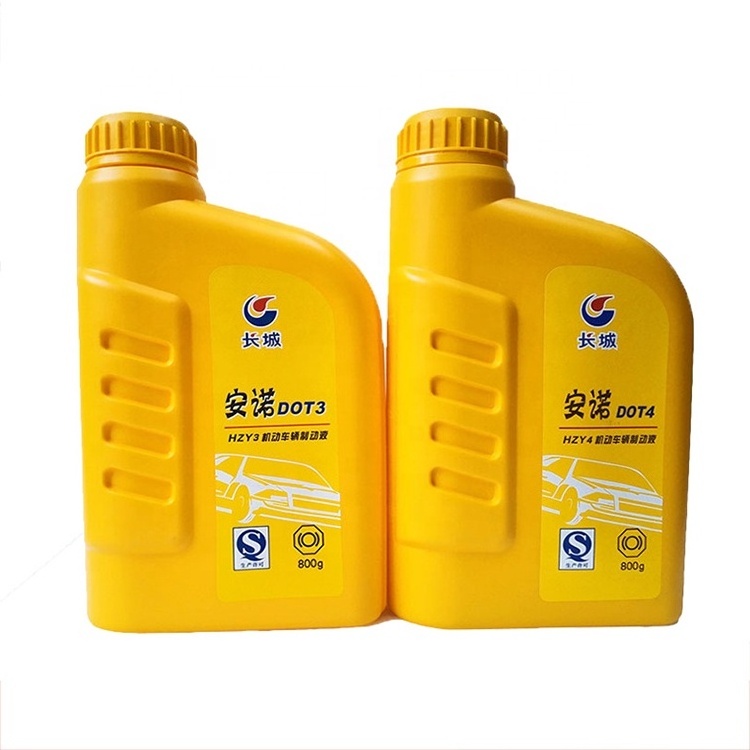 Wholesale price bulk 1L 800g sinopec hydraulic yellow color dot3 dot4 dot 2 3 4 5 lubricant oil brake fluid