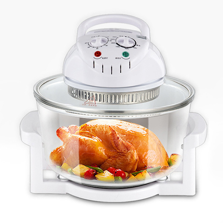 8in1 20L 3500W Smart Digital Deep Glass Electrical Round  Air Fryer Electric Convection Halogen Oven