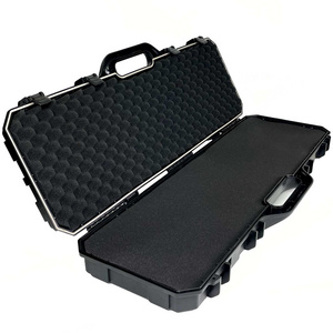 Custom wholesale plastic tool box long gun case hard Waterproof gun case with custom foam