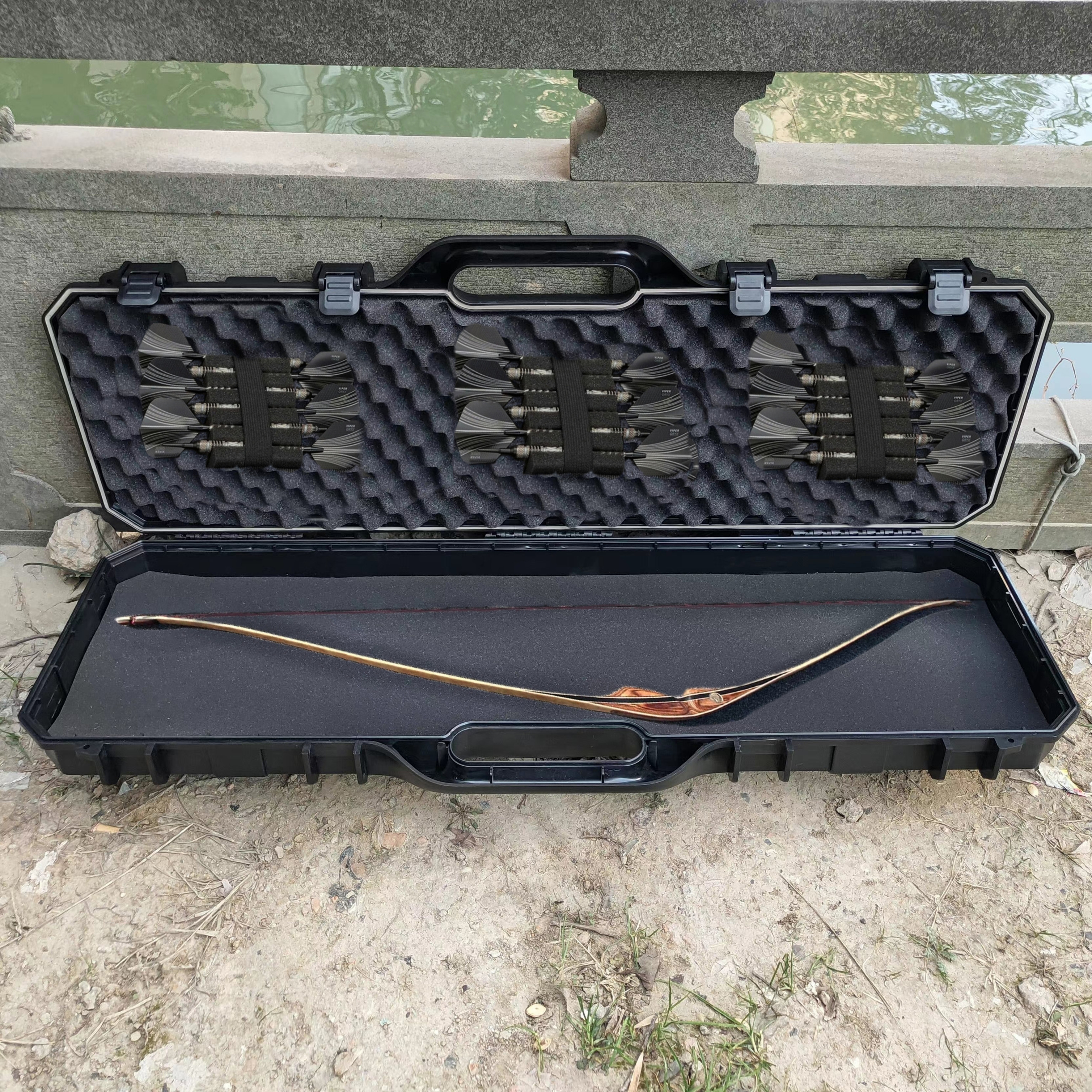 high quality compound bow case archery bow case Professional Wonderful frame Hard Double Plastic Arrow Bow Case Box