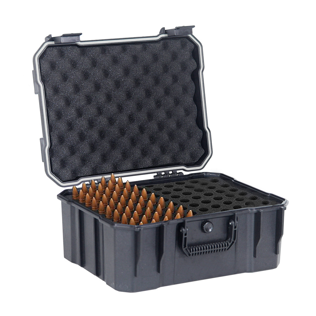 Hard shell ammo box waterproof plastic outdoor carrying ammo storage case durable ammo can