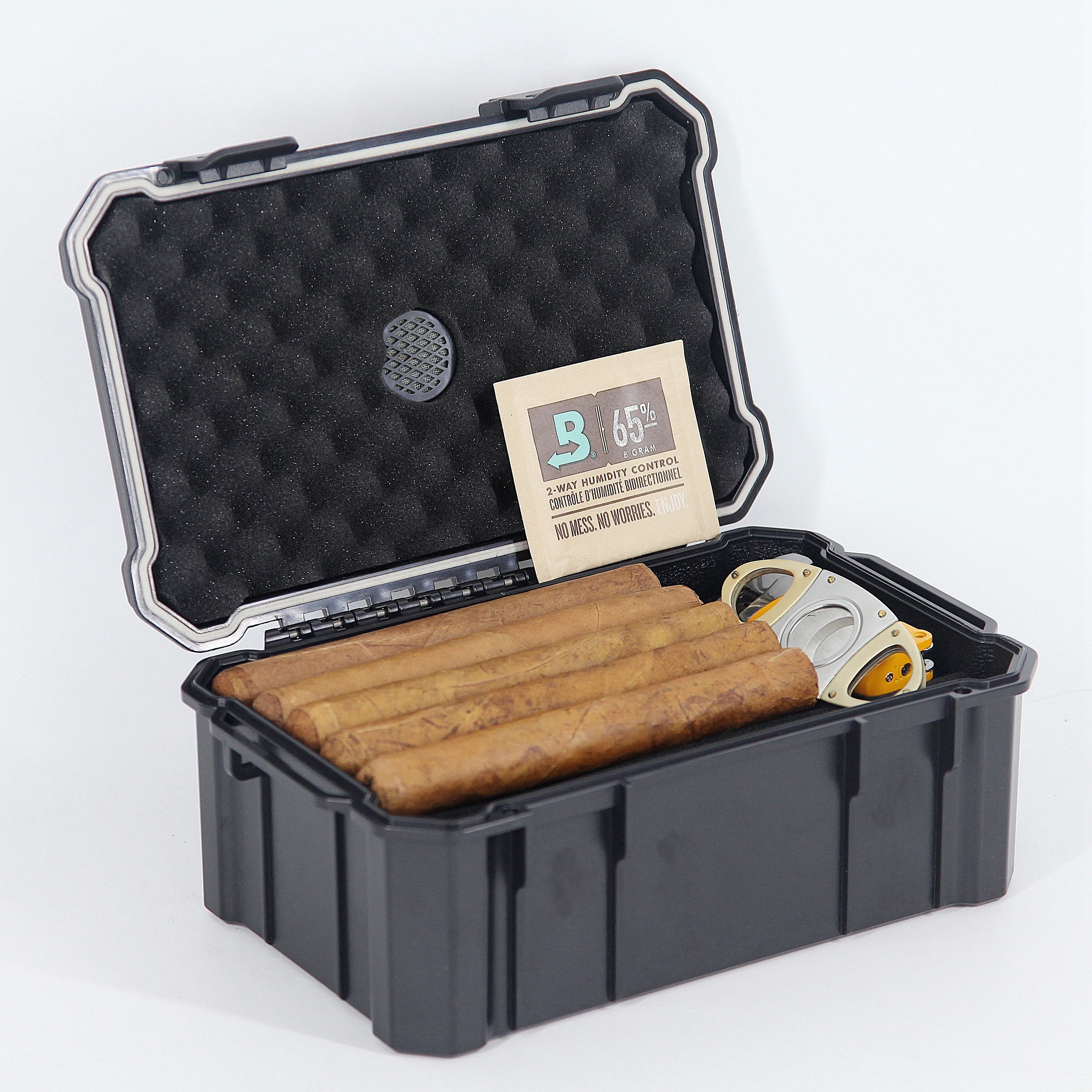 High quality Waterproof Plastic Cigar Case Portable Plastic Cigar Boxes Travel Cigar humidor Hard for outdoor