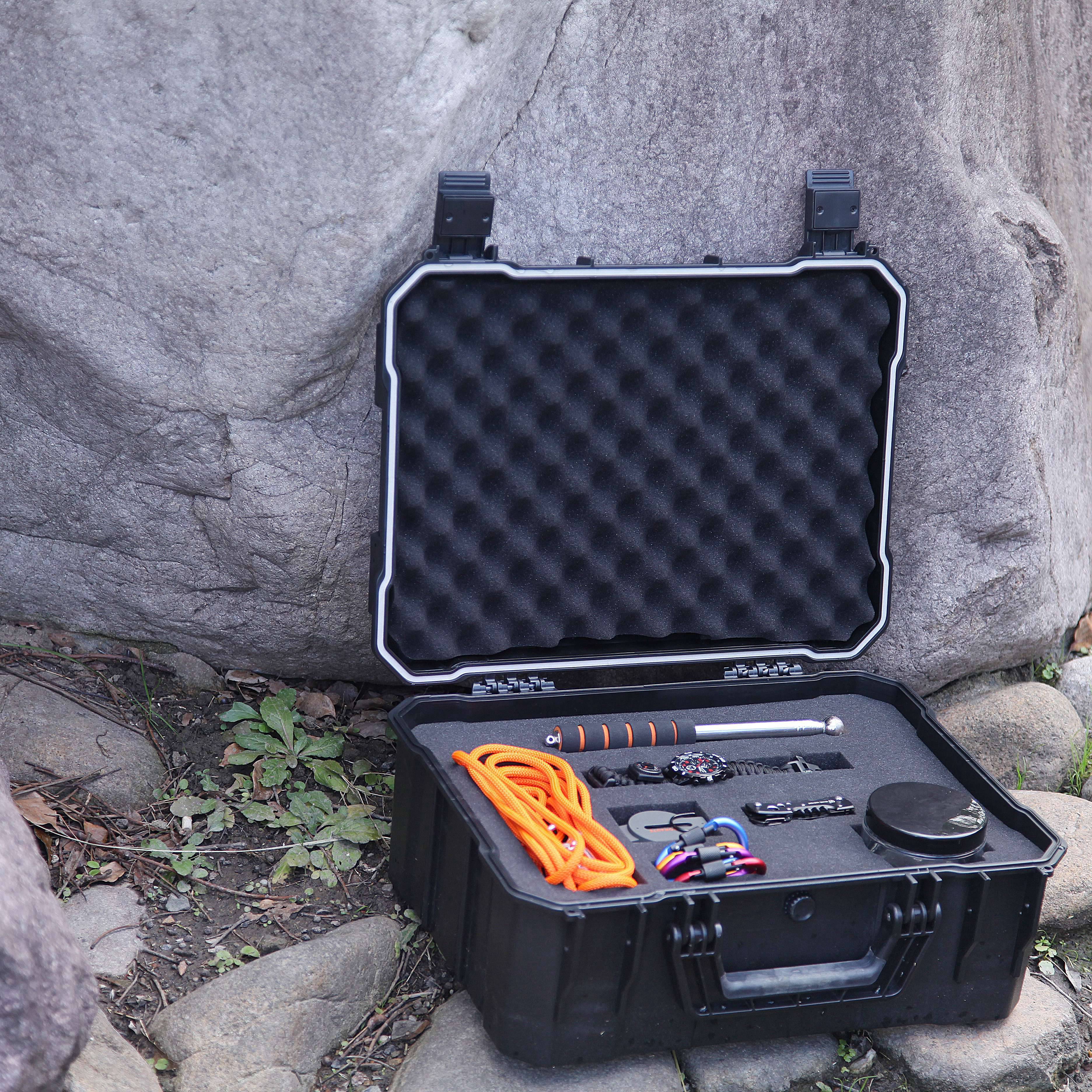 Wholesale customization Waterproof Plastic Instrument Case outdoor tool box equipment hard case with foam