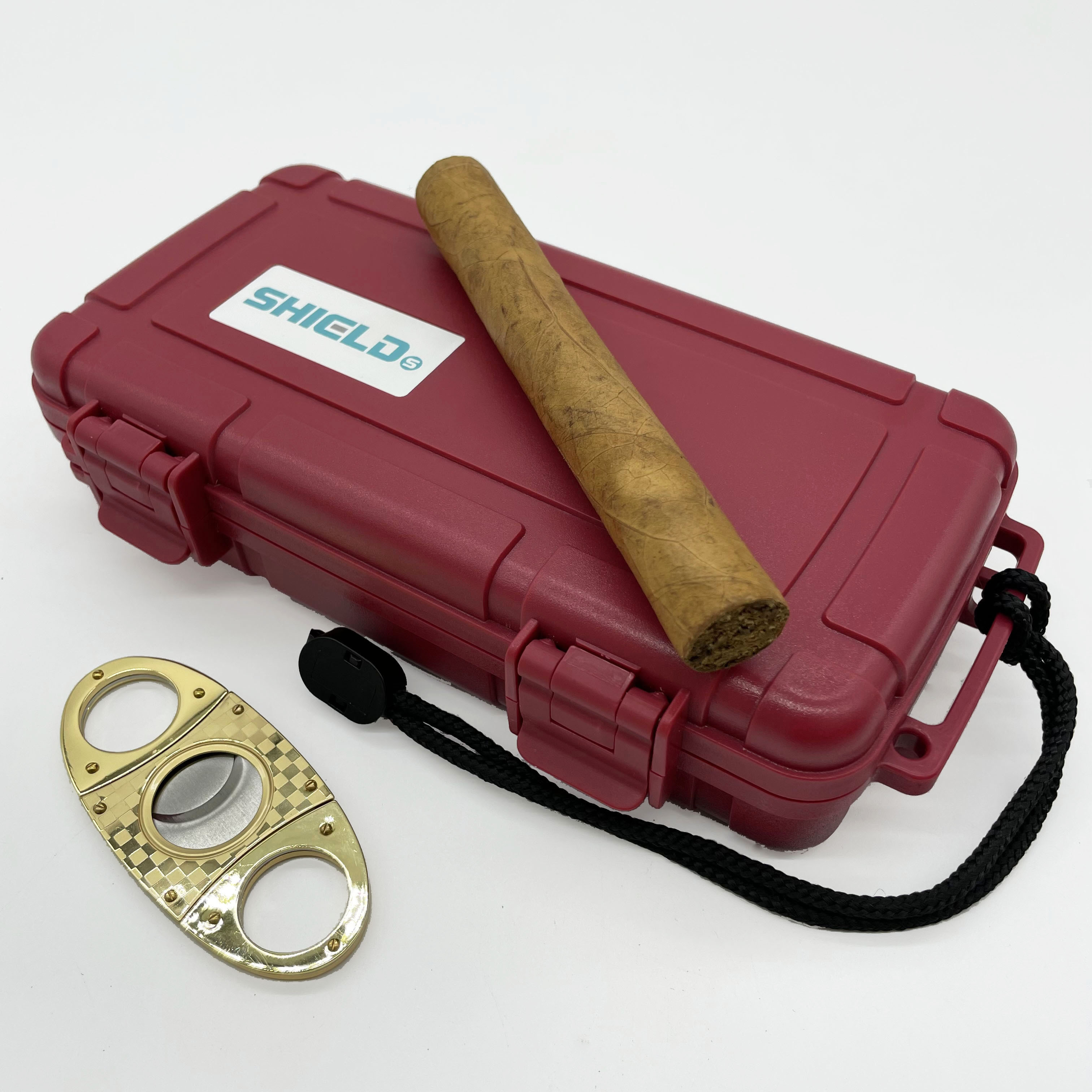 Manufacturer Custom Cigar Carry Travel Humidor Box Plastic Cigar Case with cutter