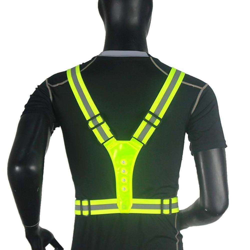 USB Recharge Style High Visibility Security And Safety Clothing Reflective Safety Vest With Led Lights