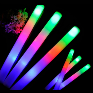 Personalized Color LED Neon Glo Lighting Long Flashing Star Batons-Customized Foam Stick Glow Sticks for Concerts & Parties