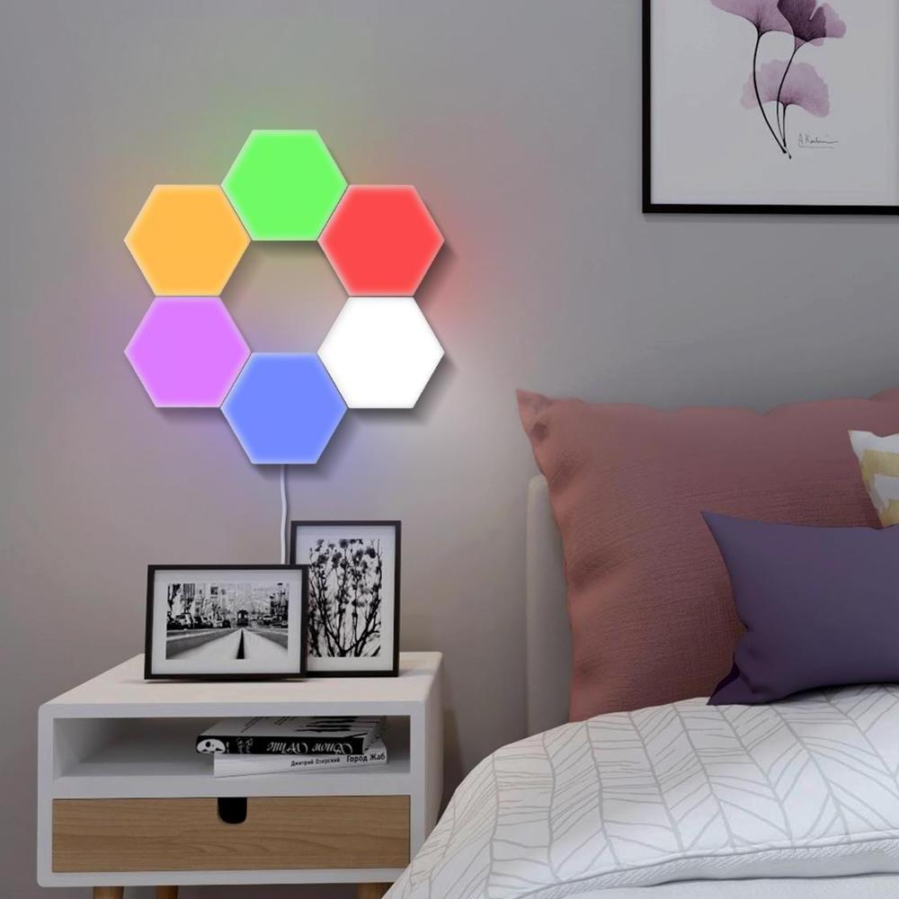 Led Magnetic Diy Sensitive Sensor Smart Led Art Touch Wall Light Led Hexagonal Touch Modular Hexagonal Light