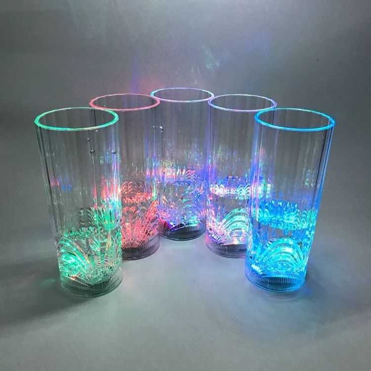 Party Supplies Plastic LED Flashing Glass 270ML Liquid Activated LED Drinking Cups