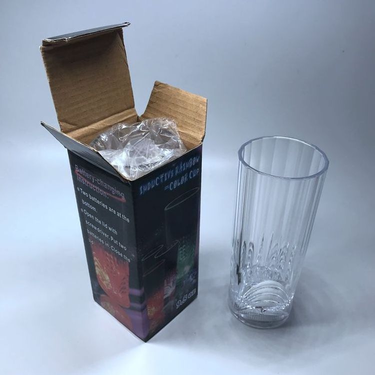 Party Supplies Plastic LED Flashing Glass 270ML Liquid Activated LED Drinking Cups