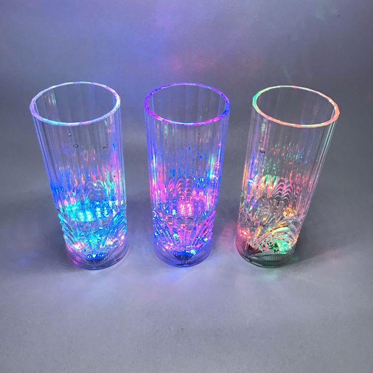 Party Supplies Plastic LED Flashing Glass 270ML Liquid Activated LED Drinking Cups