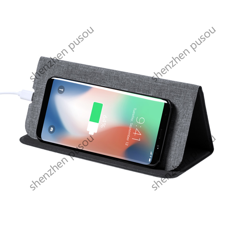 Non-slip base and integrated smartphone holder charger rpet Mousepad with built-in wireless charger