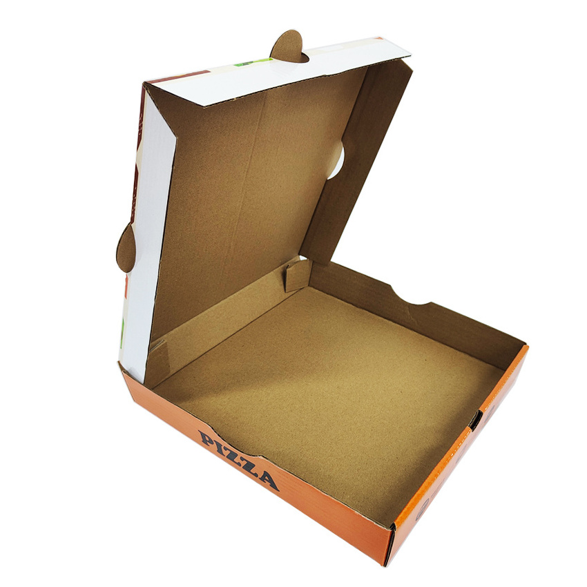 Plain 28 Inch White Liner Thermal Large Bagasse Round Printing Pink Kraft Paper Motorcycle Delivery Pizza Box A Special Design