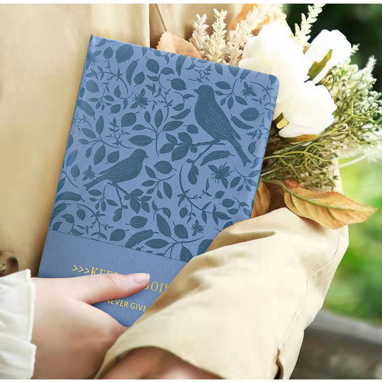 A5 Fresh Vintage Embossed Pattern PU Leather Cover Diary Notebook With Code Lock