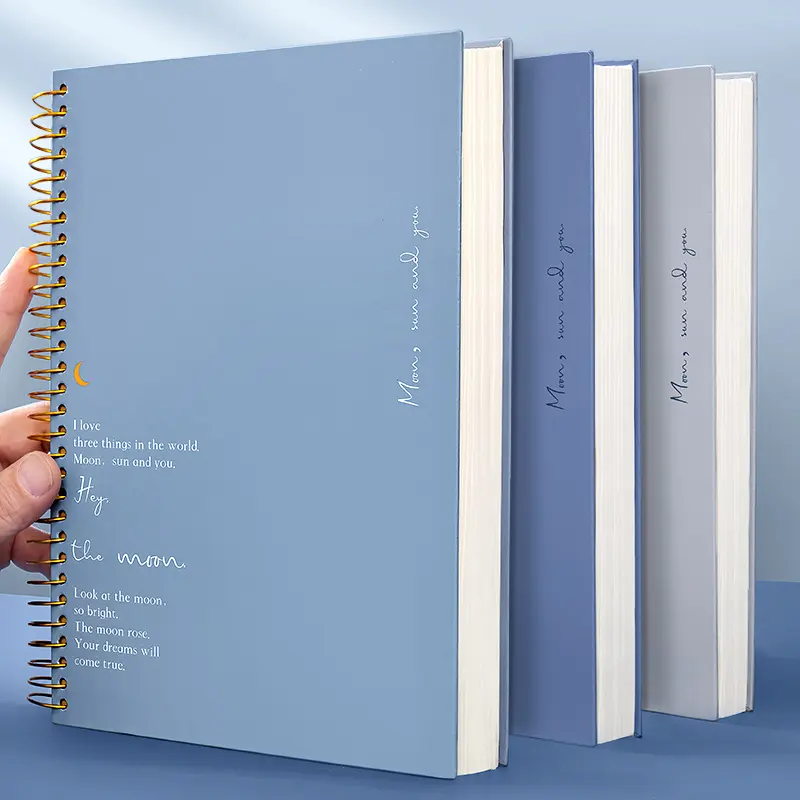 Double Metal Spiral Eco Book Coil Notebook With Paper Pen Recyclable For Promotion Gift