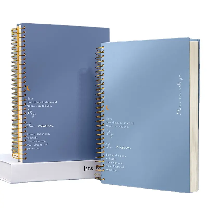 Double Metal Spiral Eco Book Coil Notebook With Paper Pen Recyclable For Promotion Gift