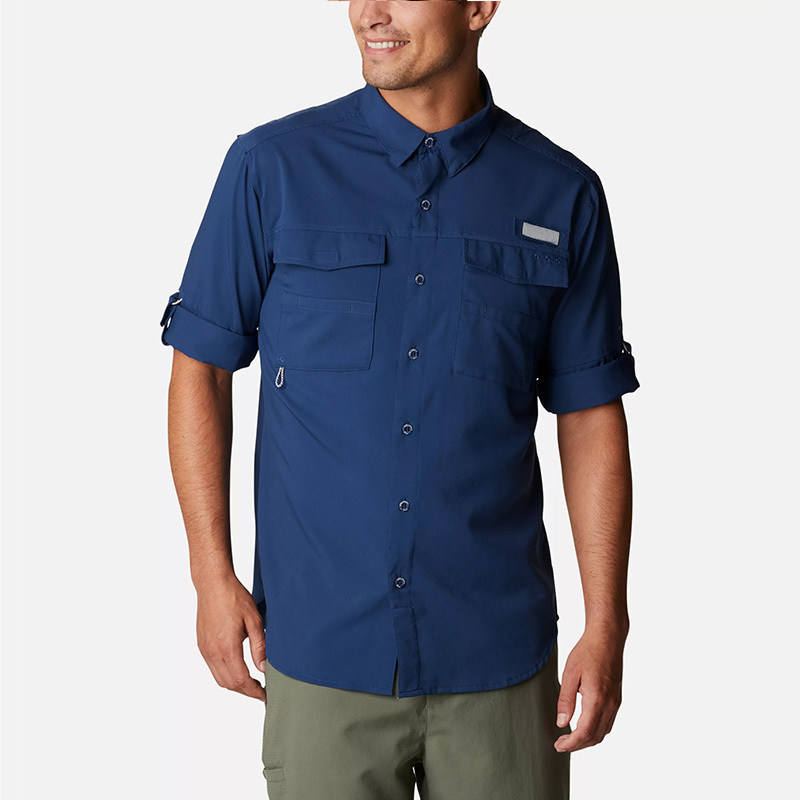 OEM Wholesale Custom 100%Polyester Dry-fit Summer Fishing Shirt for Men