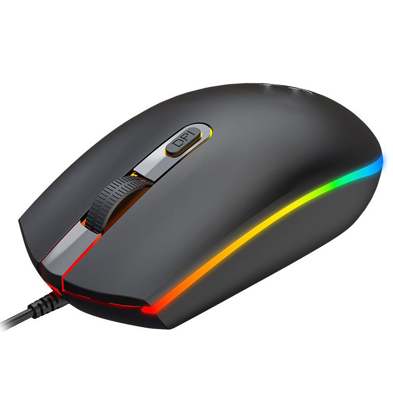 USB Wired Optical Mouse Computer Peripherals Electronic Games Colorful RGB Running Lantern Mouse