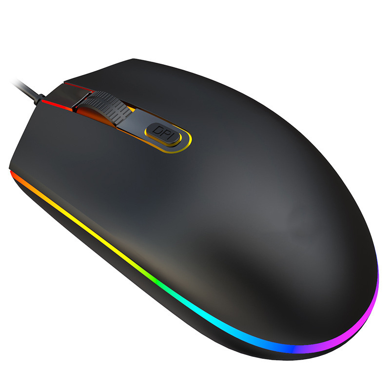 USB Wired Optical Mouse Computer Peripherals Electronic Games Colorful RGB Running Lantern Mouse