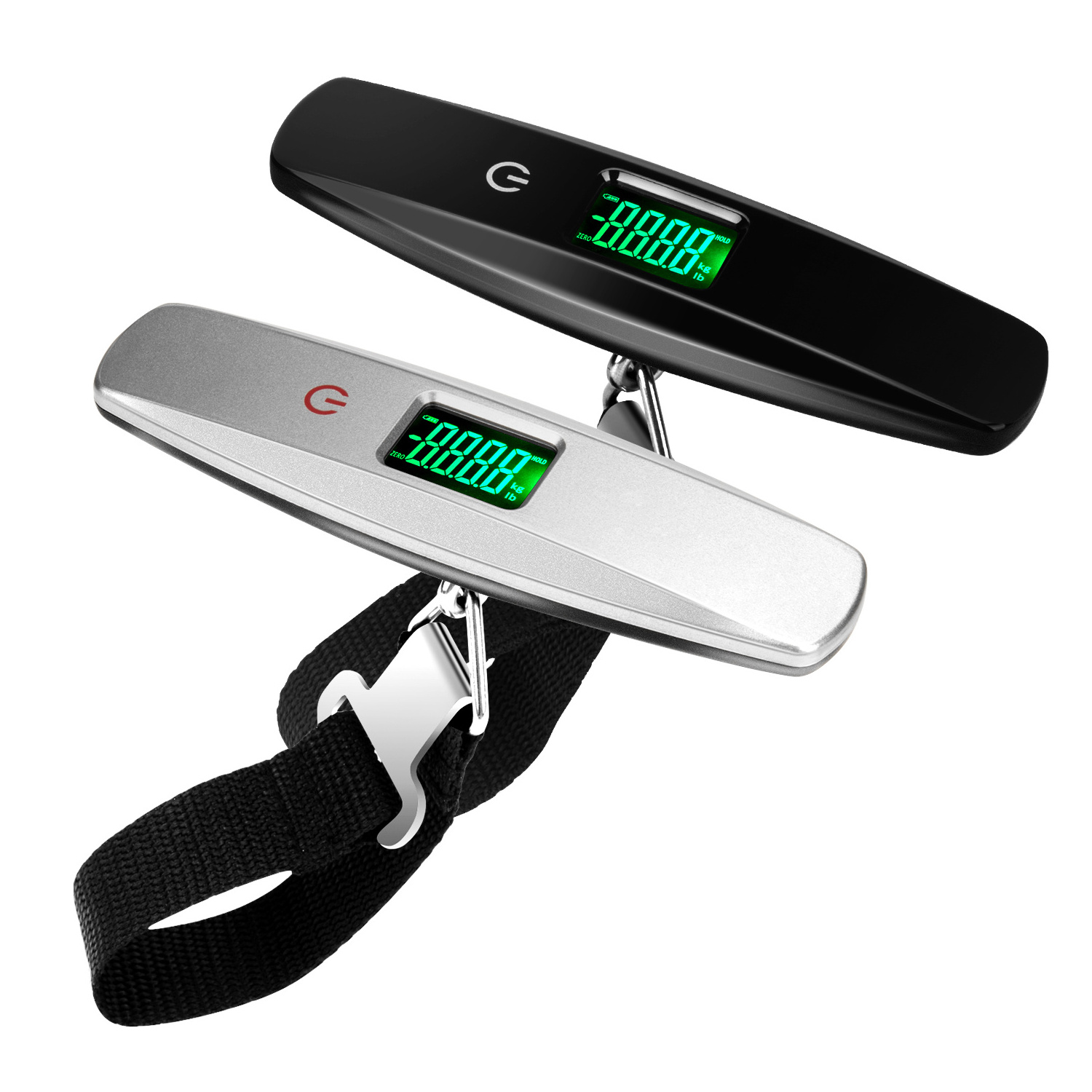 Factory Patent OEM ODM OBM 50kg/110lb Touch Button ABS Smart LCD Green Backlight Display Luggage Scale for Baggage Weight