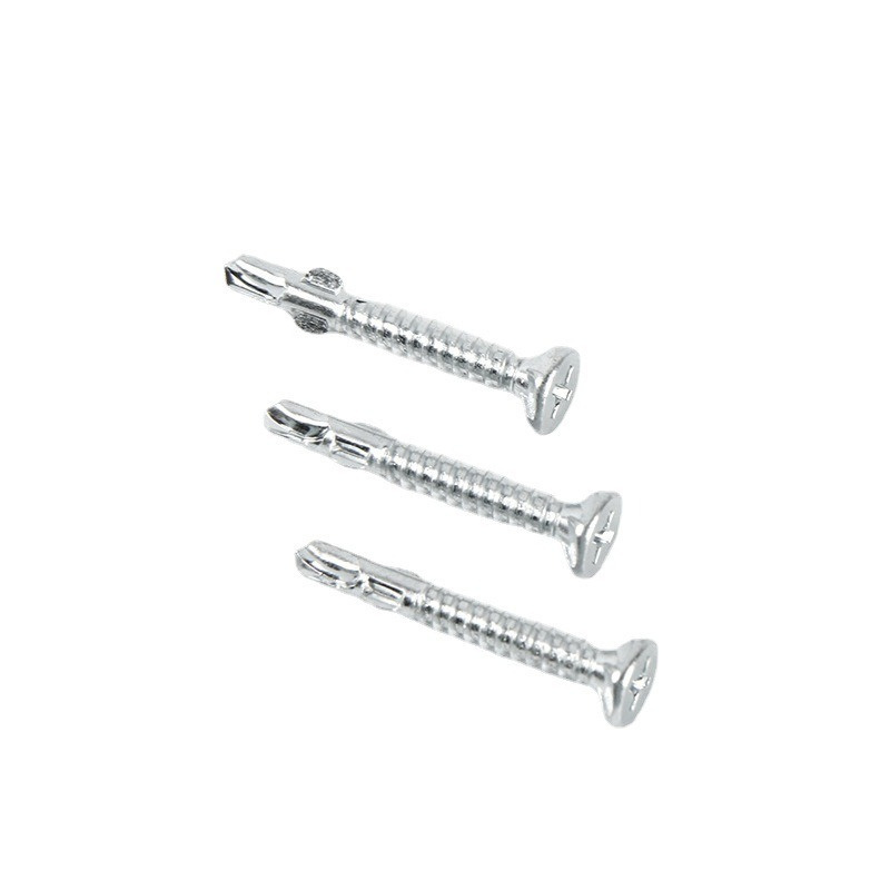 blue white zinc Cross recessed countersunk head tapping screws