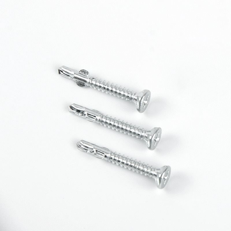 blue white zinc Cross recessed countersunk head tapping screws