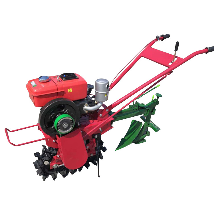 Rotary Tiller Diesel Engine Hand Walking Tractor Mini Cultivator Agriculture Maize Planter Gasoline Wheeled Fertilizer Seeder