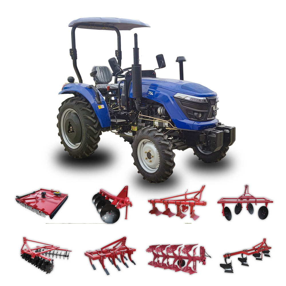 4wd Farmer Tractors Compact Agriculture Tractor Farming Diesel Power Engine Gear Tractors With Various Spare Aids