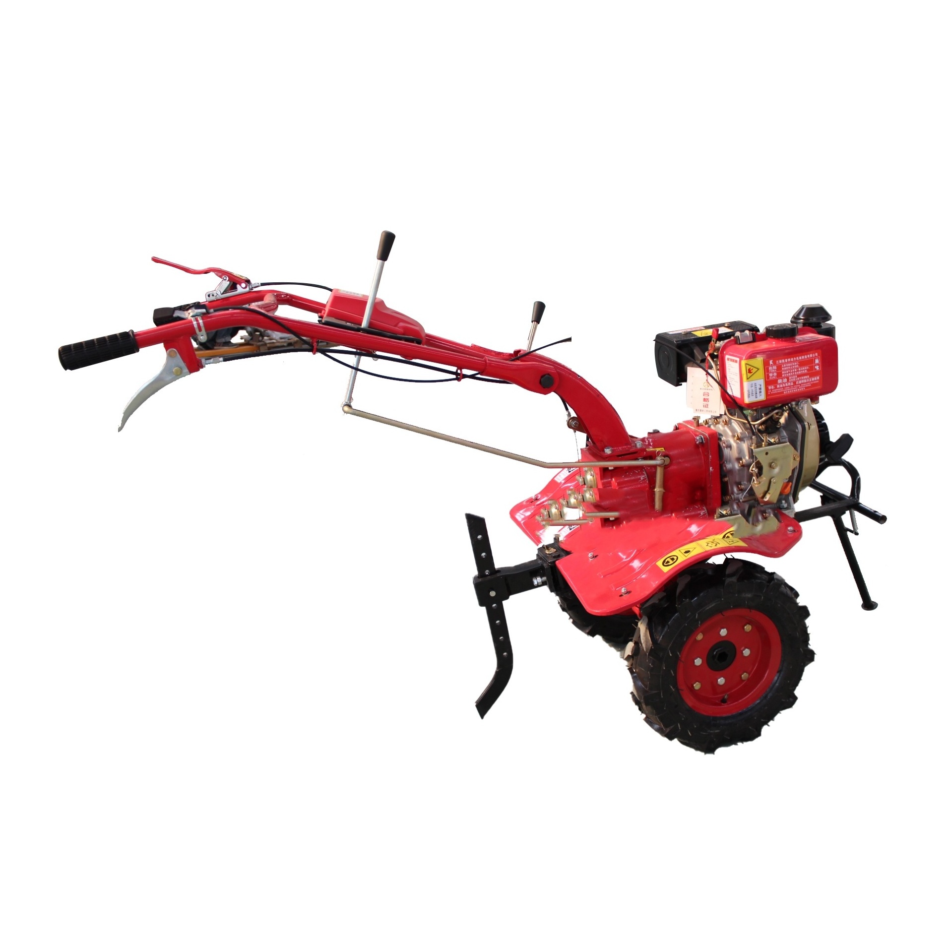 Micro-Tiller Agricultural Garden Cultivator Small Rotary Tiller Diesel 6HP Engine Powered