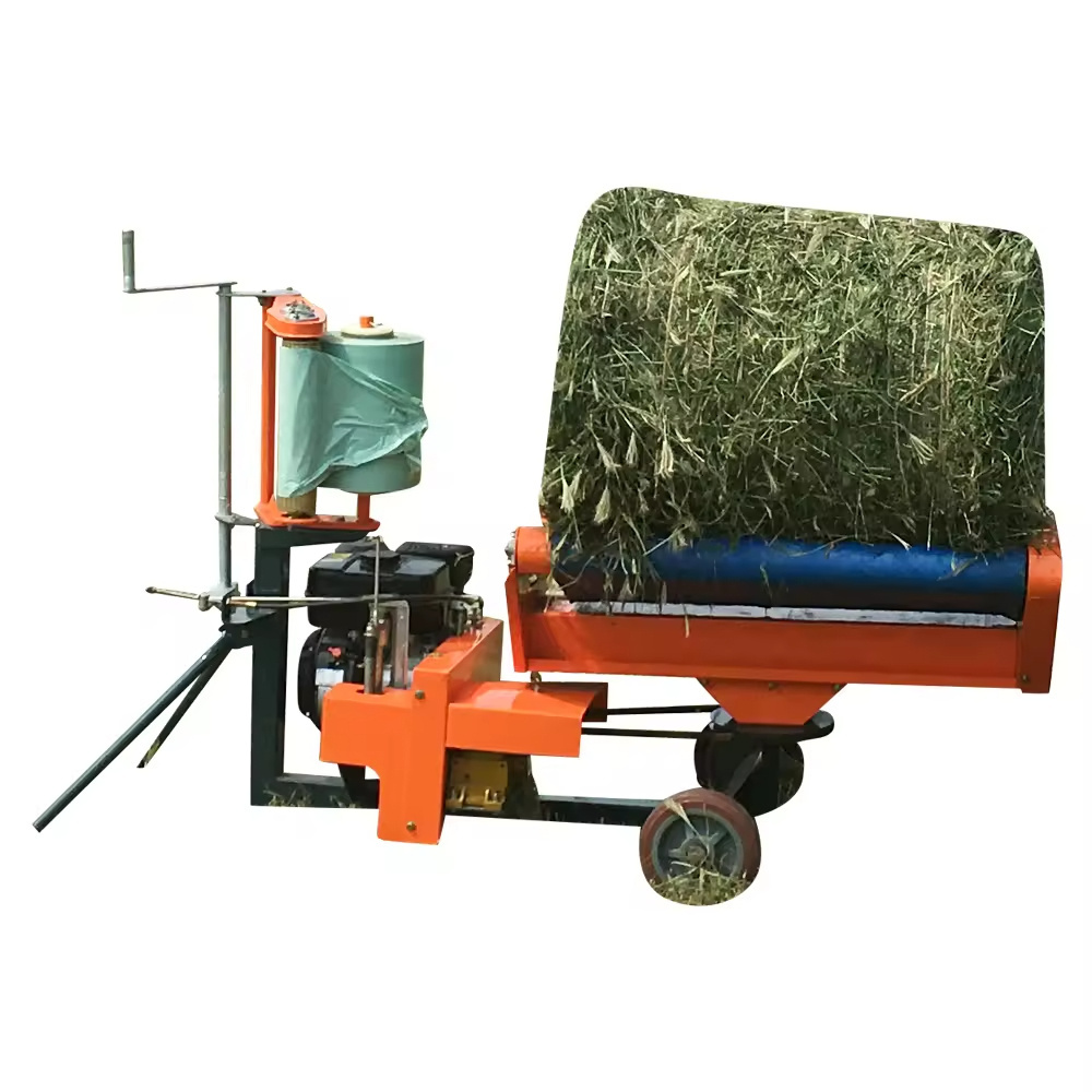 Mini Round Hay Bale Wrapper Pine Straw Baler for Sale  Strict Time Control Supplier Hay Wrapper Wrapping Round Bales Hot Sale