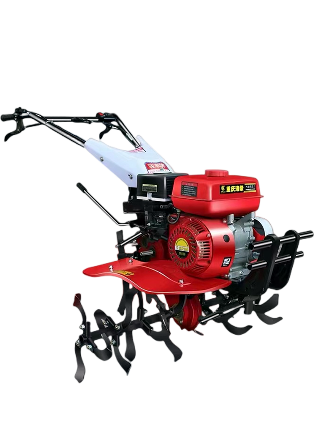 7HP 4 Stroke Belt Drive Agricultural Gasoline / Petrol Power Tillers Garden Rotavator / Cultivator Tiller